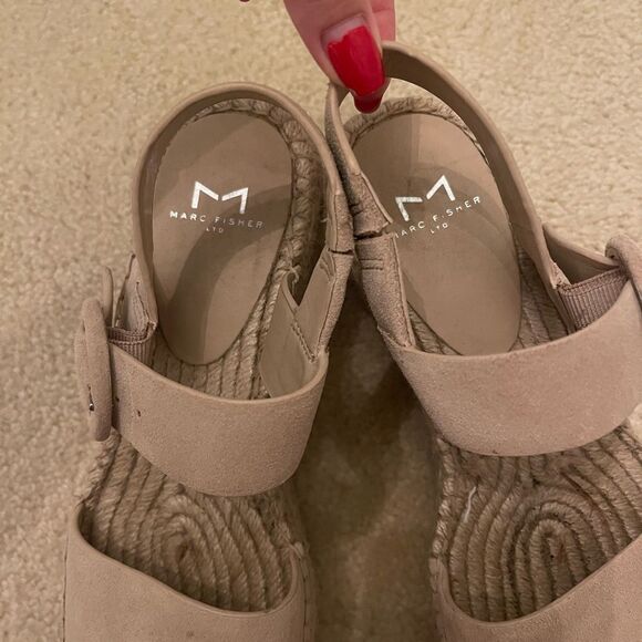 EUC Marc Fisher Rex Platform Espadrille Wedge Sandal - Picture 7 of 11